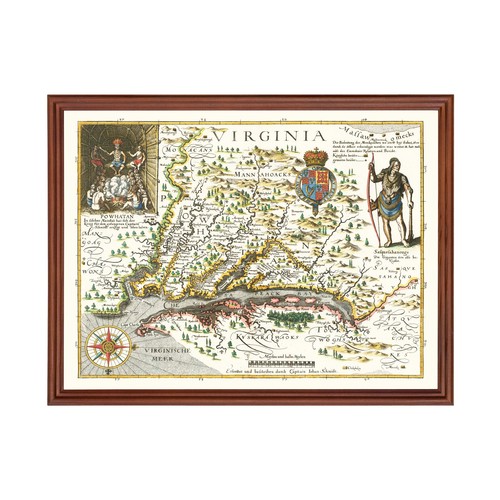 Old Map of Virginia 1627 - Vintage Virginia Art - Picture 1 of 29