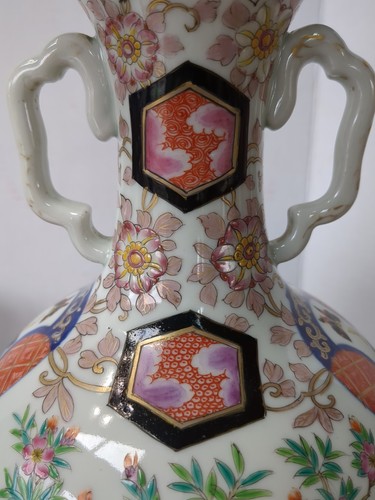 Vintage 17" Japanese Meiji Period Hand-painted Bottom Signed Vase - Picture 6 of 11