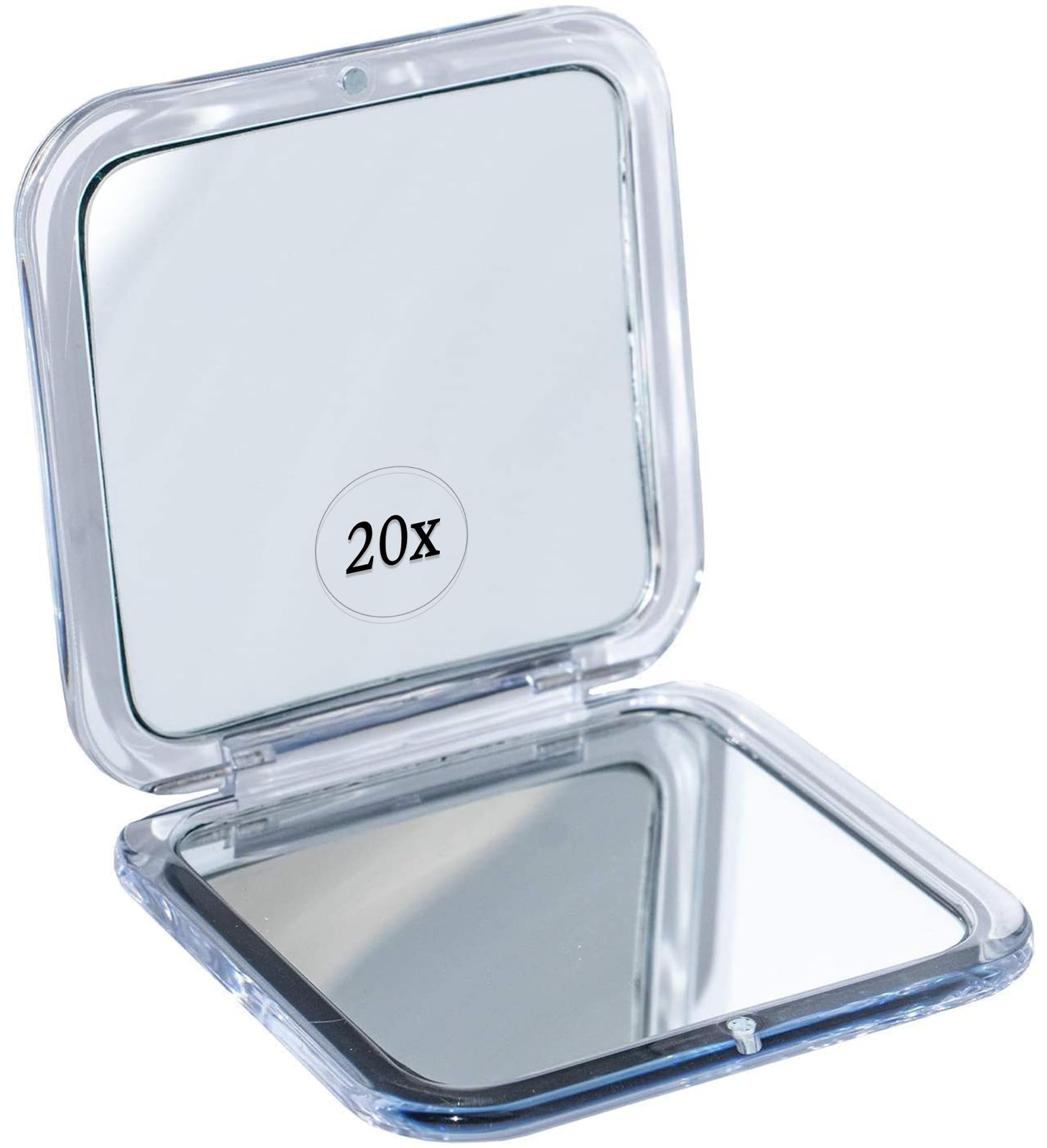 Miroir de voyage pliable grossissement 20x pour épilation des sourcils et lentilles