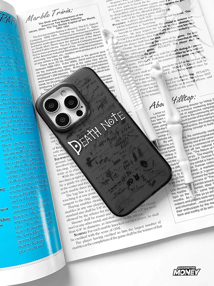 Death Note 黑色手机壳 TPU 手机保护套 适用于 iPhone 14/15/16/17 Pro Max 礼品 — 第 4/4 张图片
