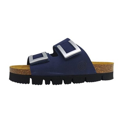 Dr. Brinkmann Bonillo Damenschuhe Pantoletten Fußbett Blau Freizeit