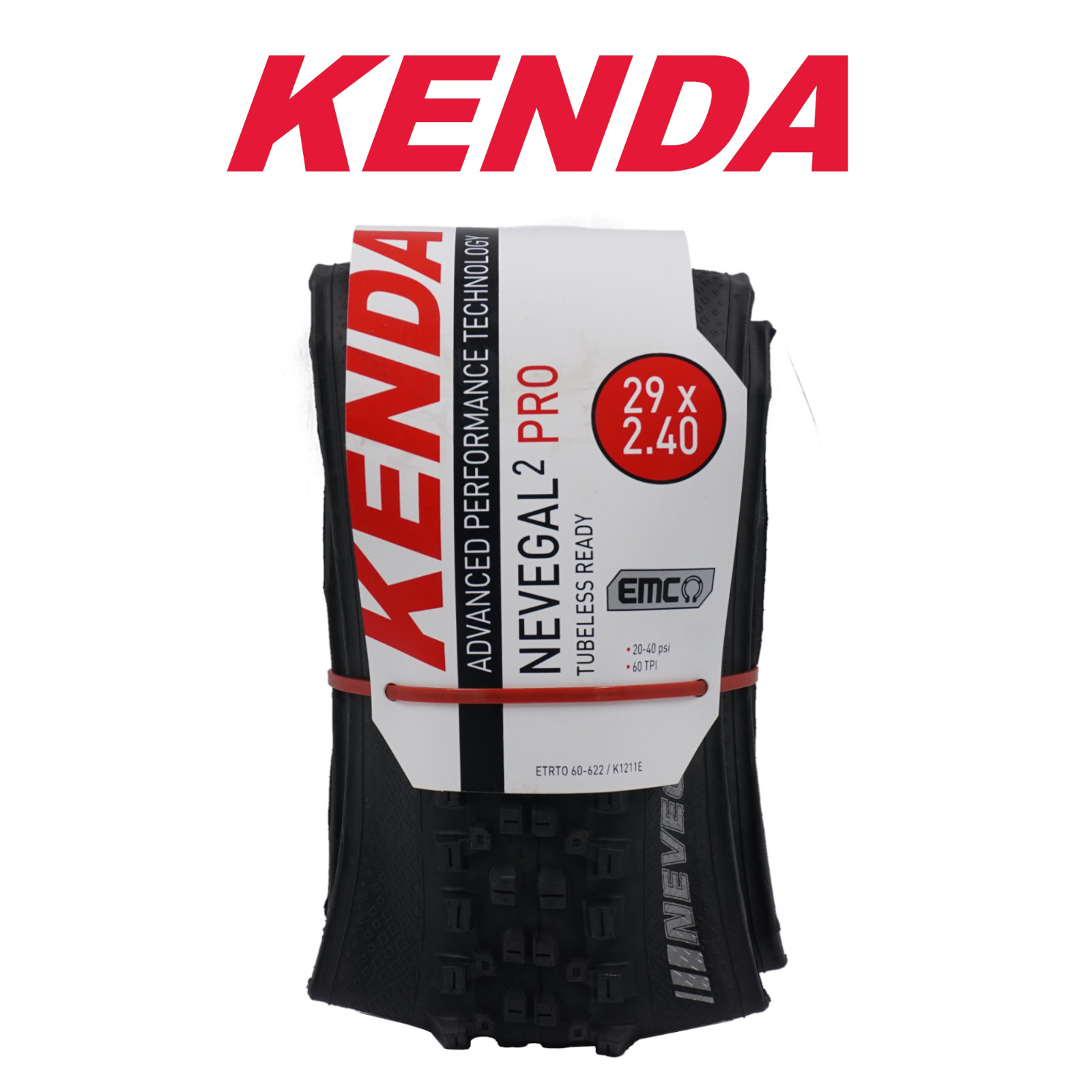 Kenda K1211E Nevegal 2 Pro 29x2.40 EMC Tubeless Ready Folding Mountain Bike Tire