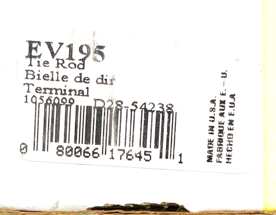Extremo de varilla de amarre de dirección Moog EV195 Buick Cadillac Chevy Oldsmobile Pontiac varios Foto 3 de 3
