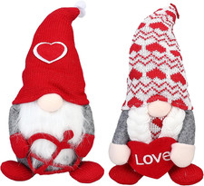 Valentine's Day Gnome Decorations - Plush Home Ornaments 2-Pack
