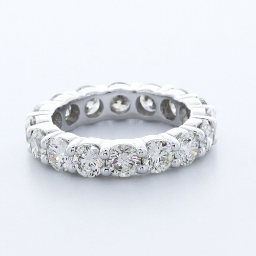 Klassischer Ewigkeitsring 3 kt G VS2 runder Erdabbau zertifizierte Diamanten 14 kt Gold - Bild 4 von 13