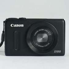 Canon PowerShot S100 Digital Camera Black 12.1 Megapixels 5x Optical Zoom Tested