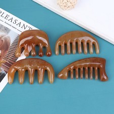 1 Natural Ox Horn Pocket Comb Wide Toothed Comb SPA Massage Brush Hair Care Tool