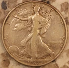 1937 S WALKING LIBERTY SILVER HALF DOLLAR  starting at 85% of SPOT!