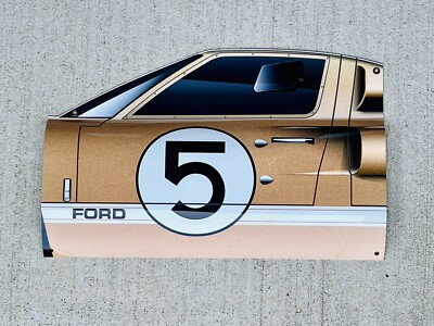 WOW! 1966 Ford Gt40 Lemans Race Side View Car Style Sign racing | eBay