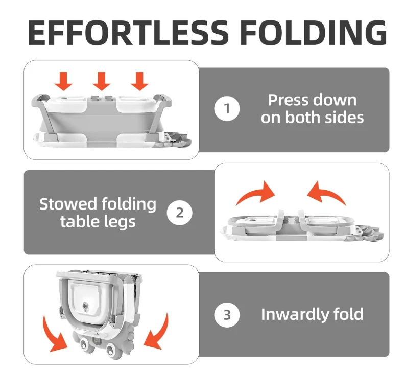 Bañera plegable para bebé recién nacido a niño pequeño con monitor de temperatura en tiempo real y F Foto 4 de 4