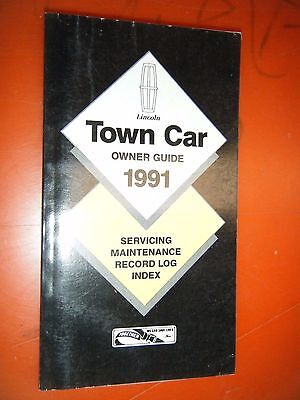 1991 LINCOLN TOWN CAR ORIGINAL FACTORY OWNERS MANUAL OPERATORS BOOK | eBay