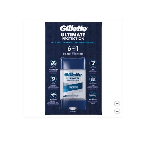 Deodorant Antiperspirant Gillette Ultimate Protection 3.8 oz,6-in-1 ,5-pack NEW - Picture 2 of 4