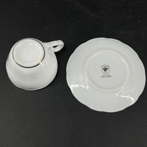 Vintage Golden Crown E & R Germany Mini Dollhouse Tea Cup & Saucer November - Picture 8 of 11