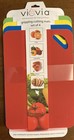 Viovia Set of 4 Gripping Cutting Mats Flexible Cutting Boards cutout Handles NEW