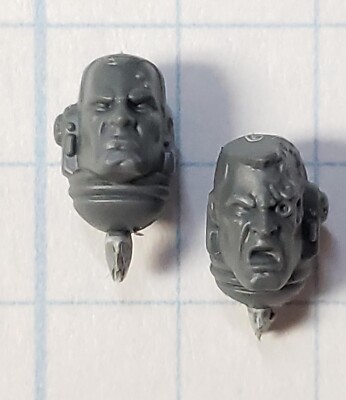 Teste Nude Per Primaris Hellblaster Con Bioniche – Bits Warhammer 40k Space Marines (Salamanders)