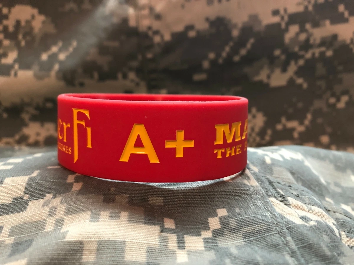 Blood type wristband deals