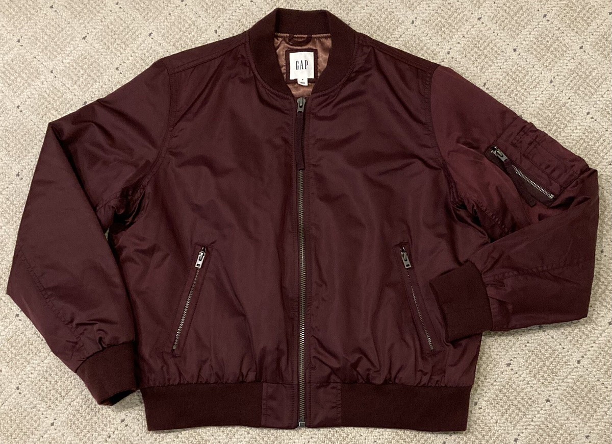 NWOT GAP Premium BOMBER JACKET Burgundy Purple Plum Pie NWOT GAP Premium BOMBER JACKET Burgundy Purple Plum Pie
