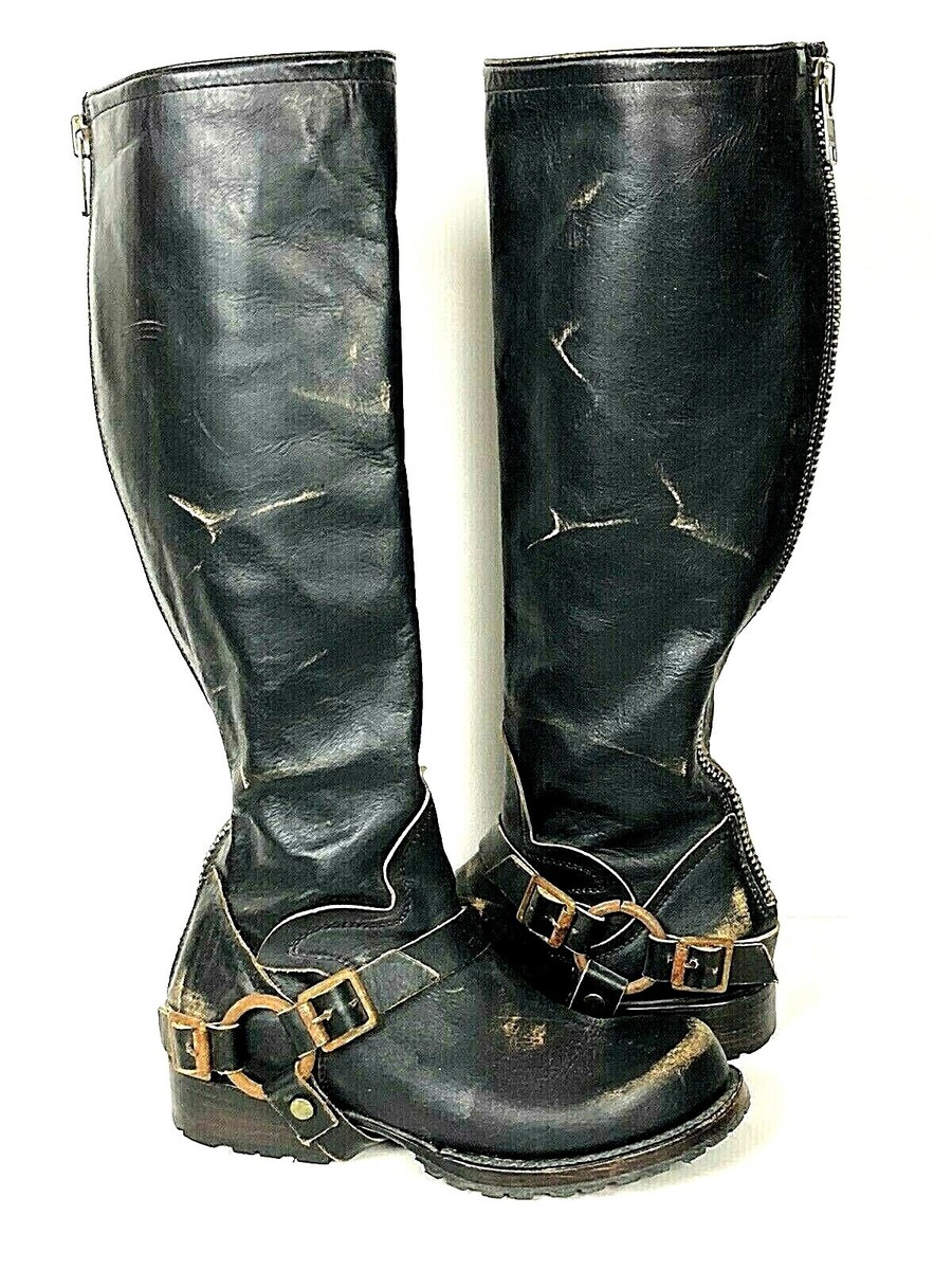 Freebird By Steven HAAVN Boot 6 Black Distressed Leather  display picture 1