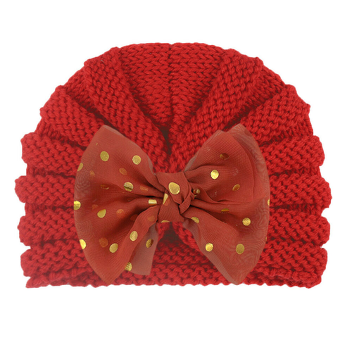 Kids Bow-Knot Turban Baby Infant Newborn Cap Head Wrap Beanie Soft Headband Hat - Picture 4 of 24