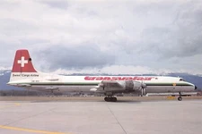 Airline Postcards        TRANSVALAIR     Canadair    CL-44      HB-IEO  c/n 32