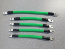 EZGO RXV Golf Cart UPGRADE 2 Gauge NEON GREEN BRAIDED FULL SET 5  CABLES