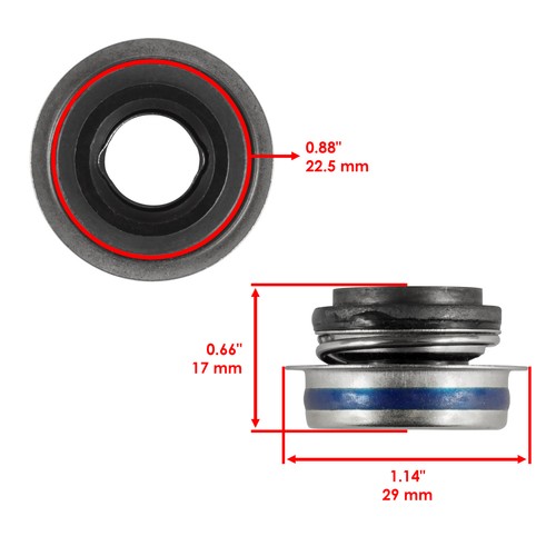 Water Pump Mechanical Seal Kit for Suzuki King Quad 450 LTA450XZ Axi 2007-2010 - Foto 2 di 8