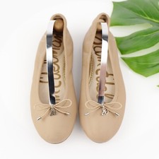 Sam Edelman Womens Felicia Ballet Flat Size 6 Tan Nude Leather Bow Classic Shoe