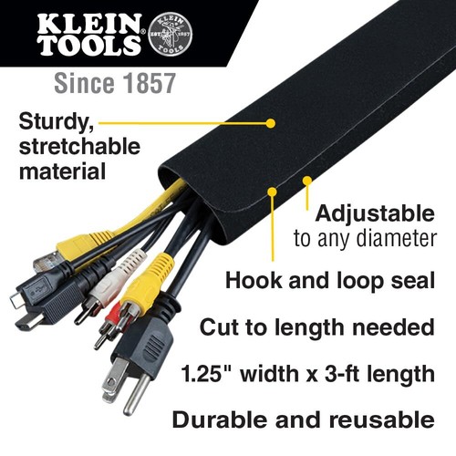 Klein Tools 450-320 Cable Management Sleeve, Cord Management for Home, Office or - Picture 2 of 9