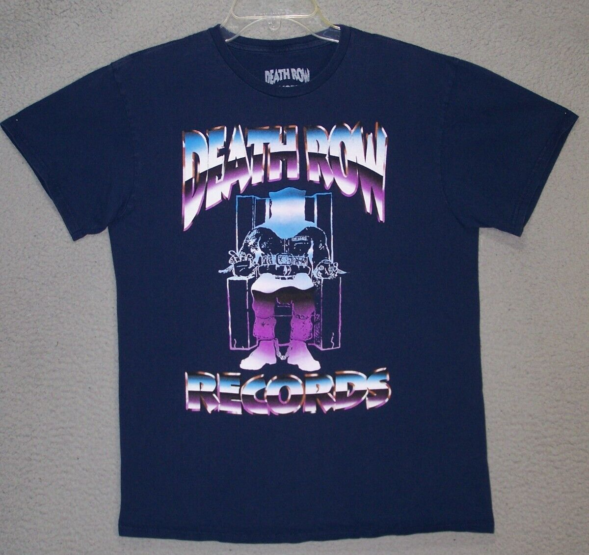 FILA Camicia DEATH ROW Records adulto medio blu grafica rap musica manica corta unisex