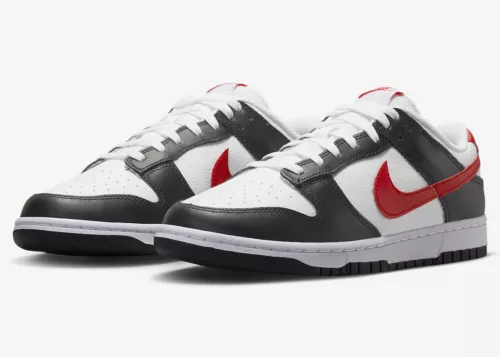 Nike Dunk Low Retro Red Swoosh Panda FB3354-001 Mens New