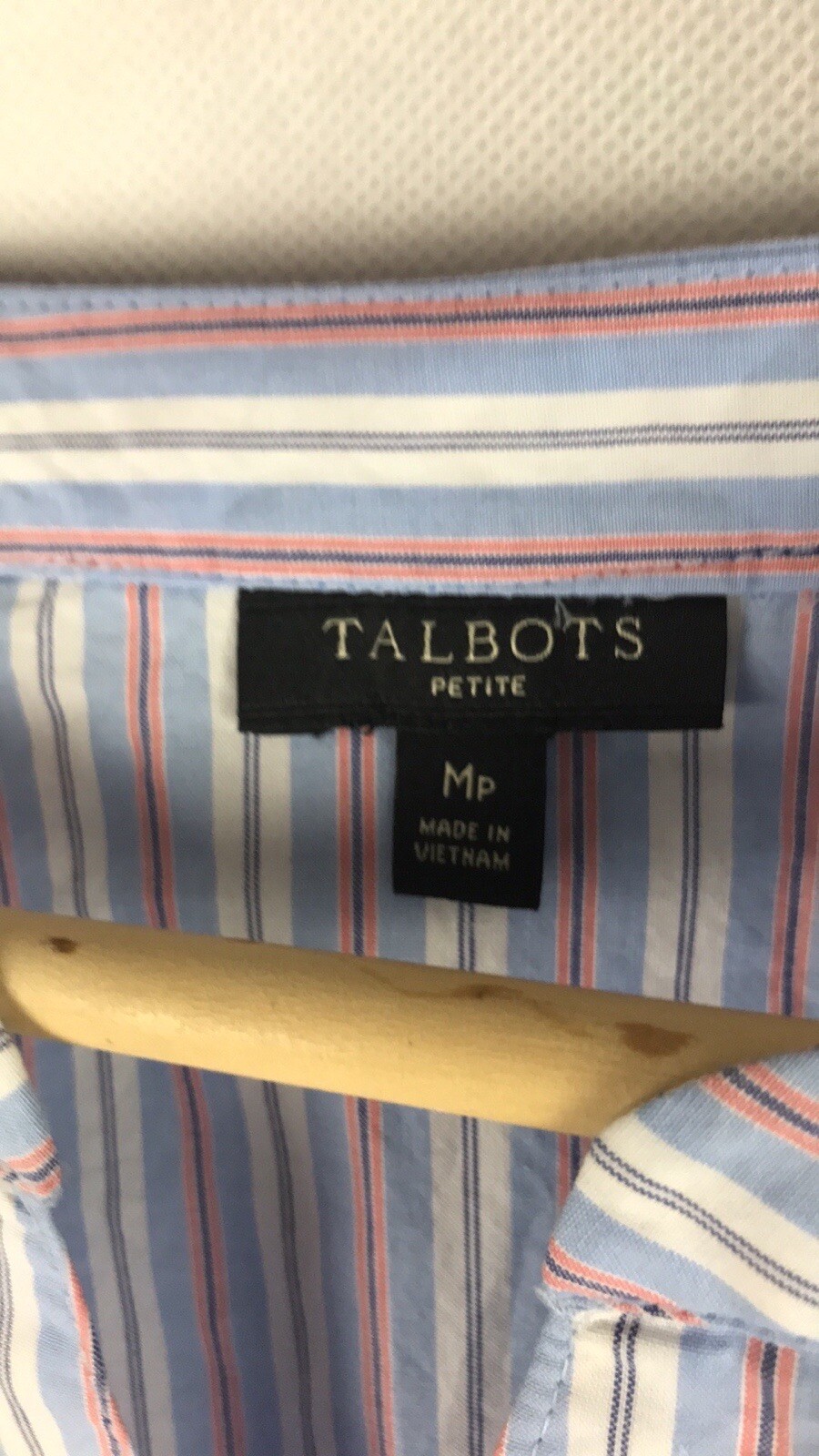 Talbots Multicolored Striped Split Neckline Short… - image 4