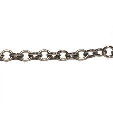 Cable Chain Silver Toned Stainless Steel 2.78Wx3.32Lmm 10'Hank