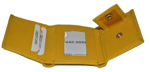 GENUINE LEATHER KIDS SMALL TRIFOLD/MONEY WALLET BY LEATHERBOSS - Picture 10 of 21