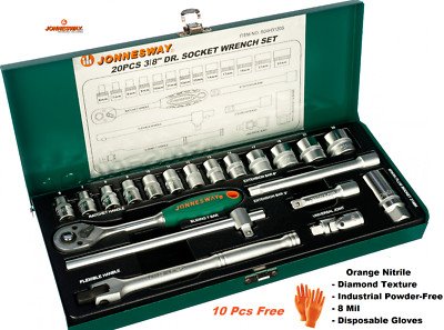 Jonnesway S04H3120S 20 Pcs Professional Hand Socket Set 3/8'' Drive 6-24mm