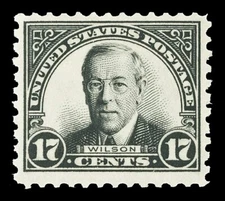 Scott 623 1925 17c Wilson Perforated 11 Flat Plate Issue Mint F-VF OG NH Cat $19