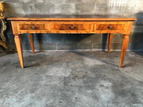 Elegante Scrittoio in Noce Luigi XVI - Restaurato (in corso d'opera) - Foto 2 di 8