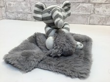 Nuby Gray Elephant Baby Security Blanket Lovey Plush Stuffed Animal Rare HTF