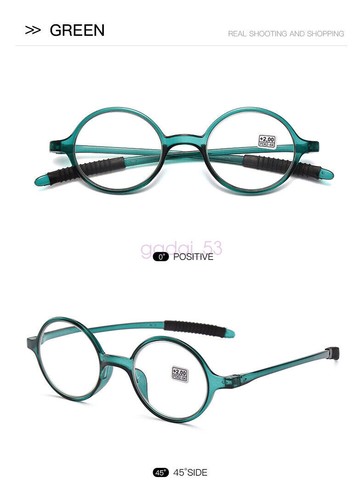 Retro Small Round Reading Glasses Multicolor Round Soft Frame HD Resin Sheet HOT - Picture 9 of 12