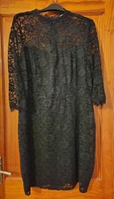 Red Herring Black Lace Dress Size 18