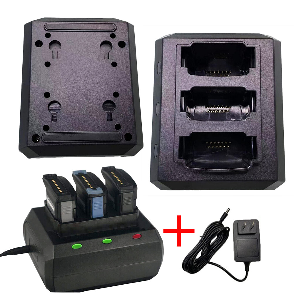 USA 3Slot Battery Charger for Zebra MC9300 MC930B MC930P Barcode