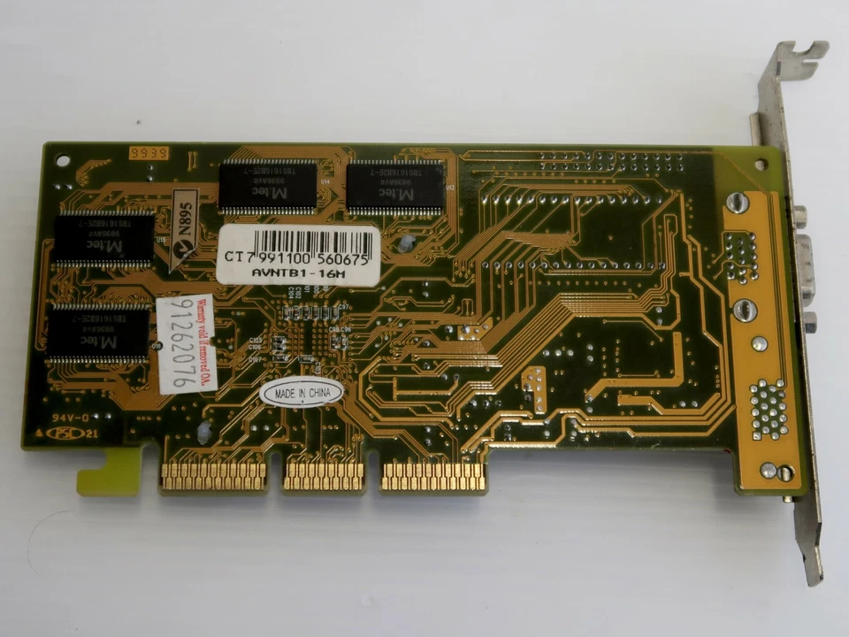 NVIDIA TNT2 Vanta 16MB SDR, AGP 4x, Octek AVNTB1-16M, VIDEO CARD - WORKING - Image 3 of 4