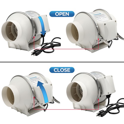 4/6/8 inch Duct Fan Inline Ventilation Exhaust Fan 280 CFM Duct Intake Air FanUS - Picture 13 of 26