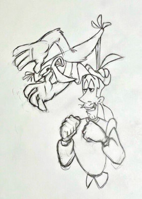 #NN39 - RAPUNZEL ANIMATION SKETCH  -  THE PRINCE WITH THE BIRD #106