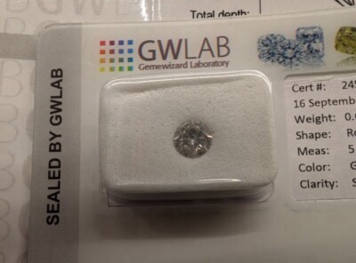 Natural Diamant 0,60 Carat, Color G, SI3