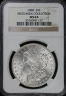 1888-P Morgan Silver Dollar NGC MS 63 | McClaren Collection White Chipped Slab