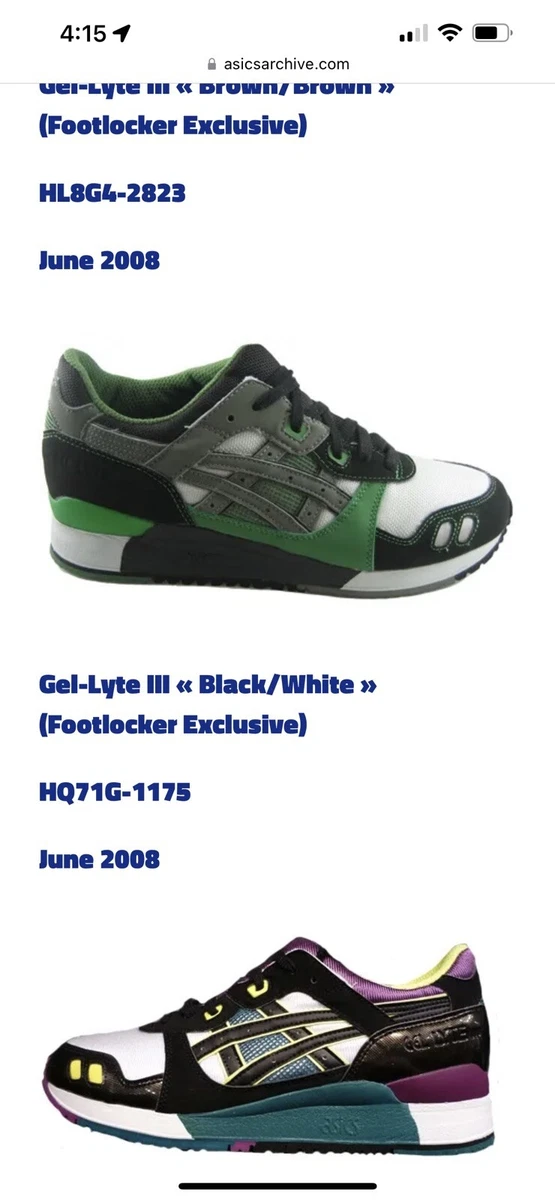 Seizoen Boekhouder snor ASICS Gel Lyte III (Foot Locker Exclusive) Hq71g-1175 | eBay