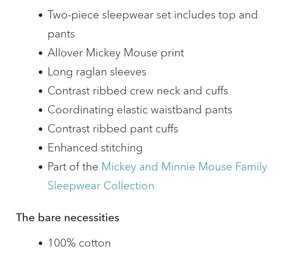 Mickey Mouse PJ PALS Pajamas All Over Print Faces Expressions Kids Sz 4 Cotton - Image 3 of 4