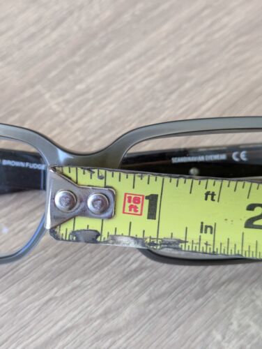 EFVA ATTLING 8940 John-John Eyeglass FRAMES Gray Brown Silver Tone Metal Accents - Picture 14 of 15