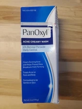 PanOxyl Acne Creamy Wash 4% Benzoyl Peroxide 6oz Exp.01/26