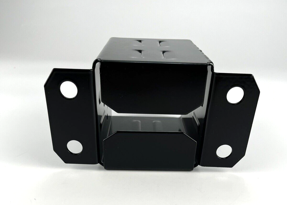 4x4 Wood Fence Post Anchor Base, 13GA Thick Steel and Black Powder